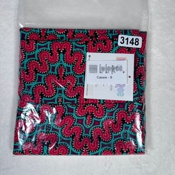 LuLaRoe Cassie Pencil Skirt Geometric Purple Turquoise Chevron LLR Small S - Picture 5 of 5